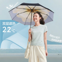 移动端：蕉下 旗舰正品遮阳伞女防晒防紫外线黑胶便携双层三折黑胶太阳伞
