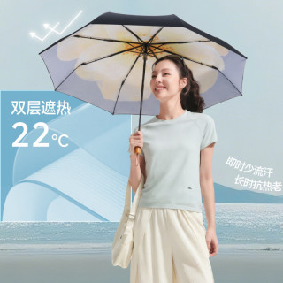 移动端：蕉下 旗舰正品遮阳伞女防晒防紫外线黑胶便携双层三折黑胶太阳伞