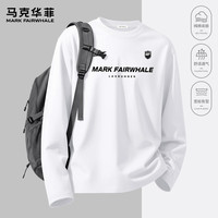马克华菲 100%棉圆领纯棉长袖T恤衫男装