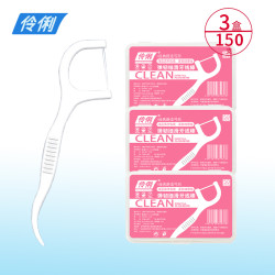 伶俐 细滑洁齿牙线棒 3盒共150支