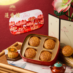 莲香楼 月饼礼盒 经典广式 蛋黄白莲蓉月饼720g