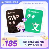 百度 网盘超级会员年卡svip会员12个月 官方直充到账5T云盘空间填手机号充值