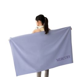 水星家纺 轻时尚运动速干浴巾(蓝紫色) 130cm*80cm