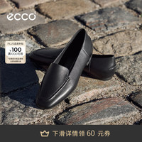 ecco 超值好价！26秋季新款方头平底一脚蹬轻奢舒适都市乐福鞋 舞悦234383