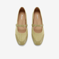 Bata 足弓支撑软底 绿色 36码 玛丽珍鞋