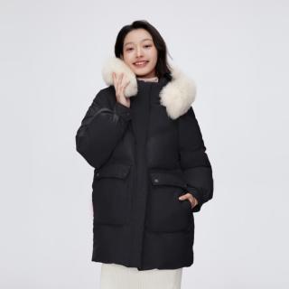 波司登 【爆款推荐】可脱卸帽中长款时尚休闲羽绒服女外套