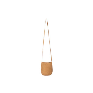 無印良品 MUJI 纸斜挎包 浅棕色 女士单肩包