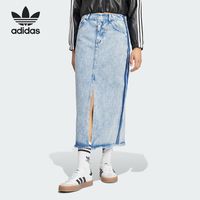 adidas 官方正品三叶草女士时尚休闲牛仔半身裙IW5665