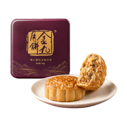 金九月饼 果仁脆皮叉烧月饼 100g 铁盒装
