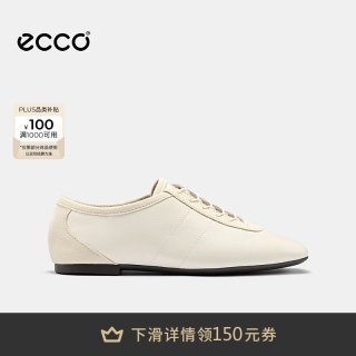 ecco 皮鞋女 26年秋季新款轻奢简约舒适百搭方头单鞋 舞悦系列234403 白色23440301007 37