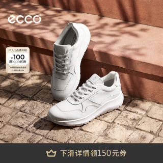 ecco 休闲鞋女 厚底简约舒适潮流百搭时尚小白鞋徒步通勤鞋 莱丽239823 白色23982301007 37 （建议拍大一码）