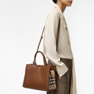 BURBERRY 女包 小号 Cotswolds 格纹托特包  手提包