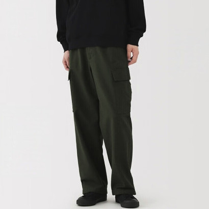 無印良品 MUJI 【水洗棉】轻便工装裤