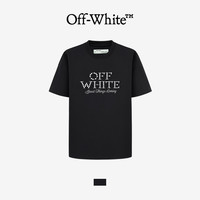 OFF-WHITE 男女情侣款箭头潮牌字母刺绣珍珠宽松短袖