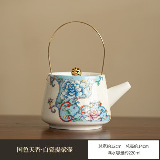 德化羊脂玉瓷茶壶套装