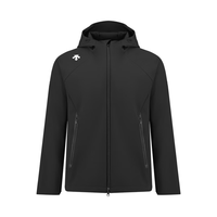 迪桑特 TRAINING系列 防泼水抓绒保暖 黑色 2XL 运动夹克