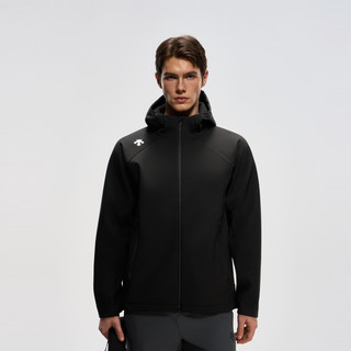 迪桑特 TRAINING系列 防泼水抓绒保暖 黑色 2XL 运动夹克