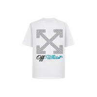 OFF-WHITE WA01TE1019 毛巾绣烫钻箭头 米白 S 短袖T恤