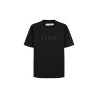 OFF-WHITE WA01TE9201 字母毛边刺绣 黑色 S 短袖T恤