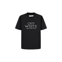 OFF-WHITE WA01TE9211 箭头刺绣珍珠装饰 黑色 S 男士T恤