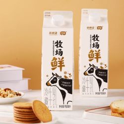 琴牌 新希望琴牌牧场鲜冷藏牛乳950ml*4盒 家庭装奶茶咖啡原料低温牛乳