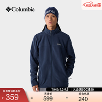 Columbia 户外男子简约立领时尚外套保暖舒适抓绒衣AE0560 464 远山蓝 M(175/96A)