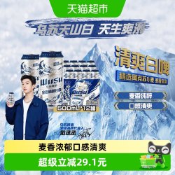 乌苏啤酒 白啤酒 500ml