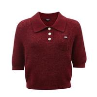ONLY 秋季POLO领都市休闲常规短袖T恤针织衫女