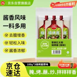 草原红太阳 烧烤酱 原味烤肉酱烧烤料100g*3袋淄博烧烤体验地合作烧烤料