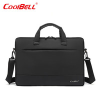 coolbell COOL BELL15寸商务公文包薄款防水电脑包男士平板手提电脑包 CB-3103黑色 15寸