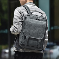 CHUONGKAIYE 男士双肩包休闲商务背包高级感大容量背提包青年书包 深灰色