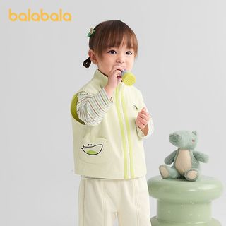 巴拉巴拉 防泼水加绒立领 儿童马甲