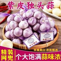 百亿补贴：1/3/5条网兜装足干紫皮独头蒜新晒蒜头干蒜单条250g