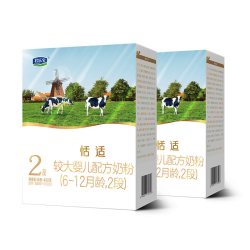 君乐宝 恬适2段奶粉婴幼儿配方牛奶粉二段400g*2