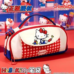 正版授权HelloKitty笔袋2026新款初中生文具盒女生凯蒂猫小学生大容量手提铅笔盒 正版授权