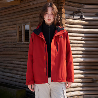 雪中飞 三合一鹅绒内胆 中国红 XL(180) 男士羽绒服