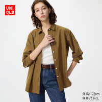优衣库 482828 全棉 浅褐色 M 长袖衬衫