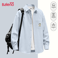 班尼路 长袖衬衫 免烫 天蓝 XL