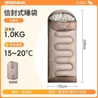 北山狼 户外睡袋1kg单人露营便携式双人可拼接四季通用办公室午休被子