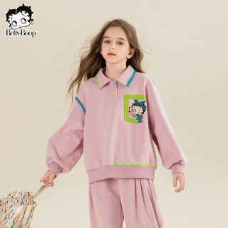 百亿补贴：贝蒂 春秋女童POLO领卫衣2026年新款女大童秋装童装儿童学院风上衣