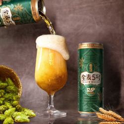雪花 啤酒(Snowbeer)全麦5号醇厚型啤酒 330ml*6听 尝鲜小包装
