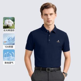 梦特娇 男士POLO衫 丝光棉 吸湿透气 200g/m²