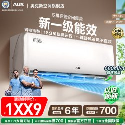 奥克斯 倾静系列 KFR-26GW/BpR3AQF19(B1) 新一级能效 壁挂式空调 1匹