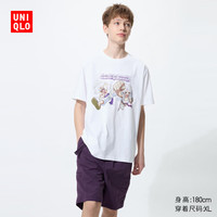 优衣库 ONE PIECE UT/短袖T恤男装女装488247 00 白色 S