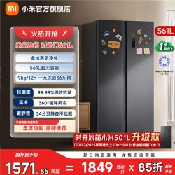 米家 BCD-561WKMP 风冷变频 墨羽岩 561L 对开门冰箱