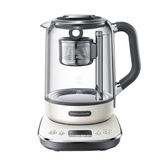 摩飞 多功能升降煮茶器办公室全自动小型养生壶家用大容量花茶壶MR6088椰奶白