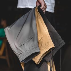 马登 工装美式四面弹垂感抗皱休闲裤薄款直筒锥形西装长裤子男春季