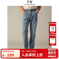 TEENIE WEENIE Men小熊男装修身直筒舒适通勤牛仔长裤 浅蓝 M