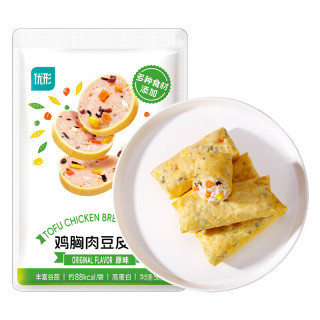 优形 常温鸡胸肉豆皮卷原味2袋共100g   任/选.10件