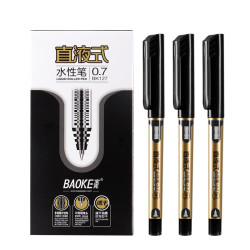 宝克 直液式走珠笔 0.7mm 黑色 12支/盒 买一送一共24支